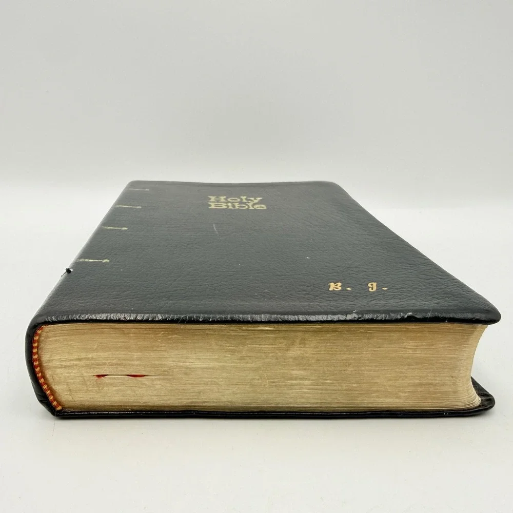 Thomas Nelson New American Bible Black Genuine Leather Catholic Family Edition
